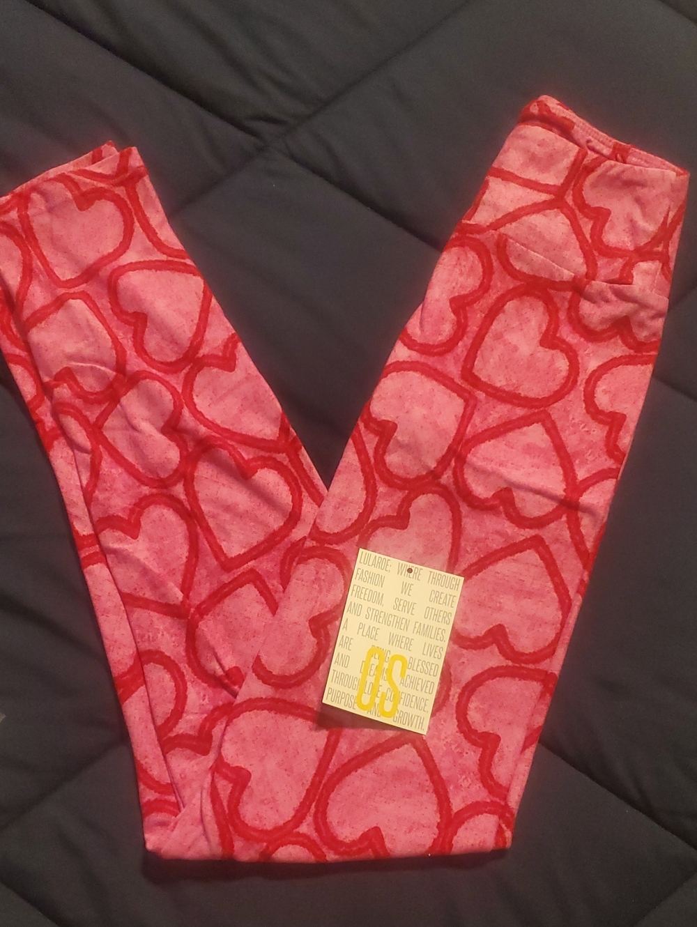 Womens Pink Heart-Print Leggings